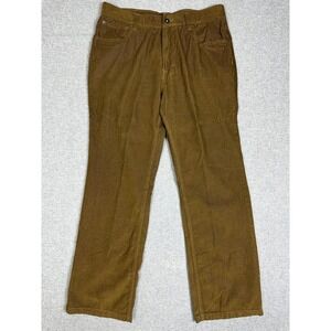 Bob Timberlake Corduroy Pants Mens 34x30 Brown 5-Pocket Straight‎ Leg Cotton